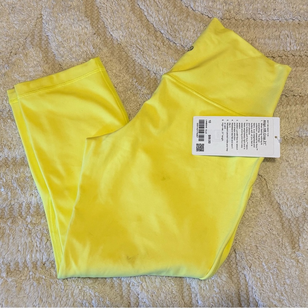 Lululemon Athletica Vibrant Yellow Leggings